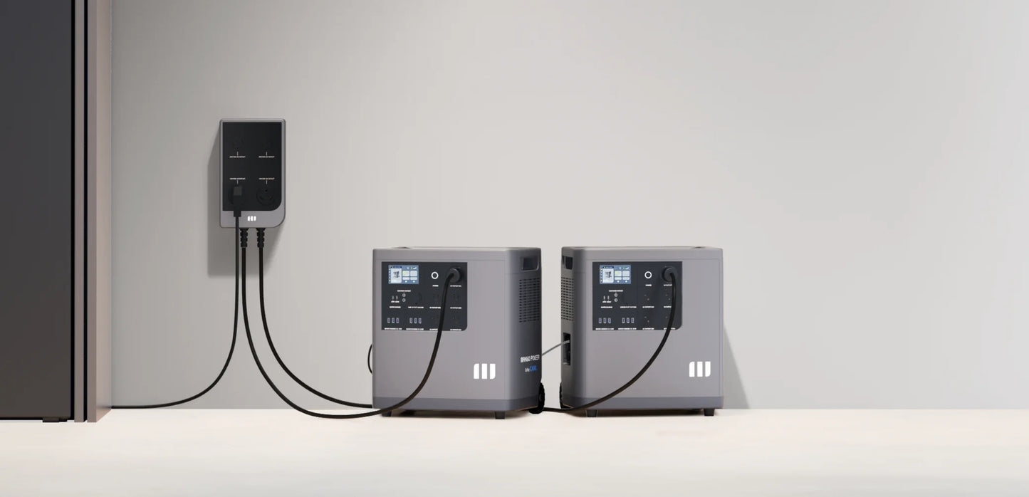 Mango Power E Home Backup 240V Power Kit (2* Mango Power E + 1*mSocket Pro): 6kW/7kWh@240V MPB01US1N005