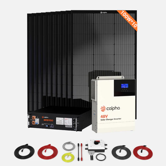Calpha 1kW 5.12kWh Rigid Solar Panel Kits (5kW Inverter) CC6