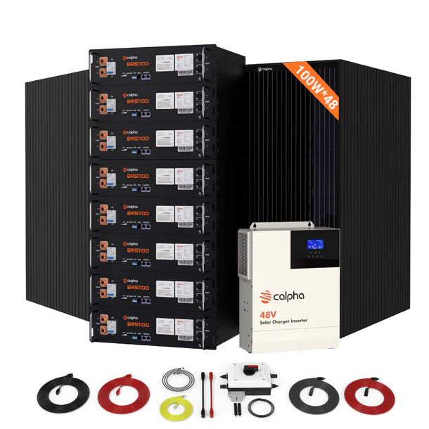 Calpha 4.8kW 40.96kWh Rigid Solar Panel Kits (5kW Inverter) CC1
