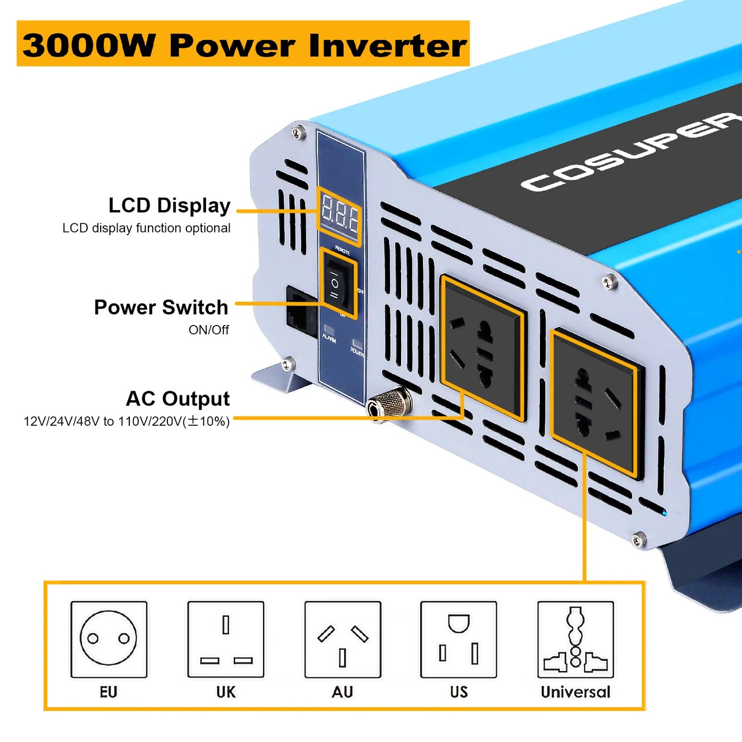 ACOPOWER 600W Mono Black RV Solar System HY-800AH3KW-600WMB