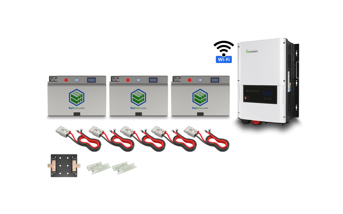 BigBattery 48V 3X FALCON ELITE INVERTER KIT – LiFePO4 – 183Ah – 9.3kWh KIT0924