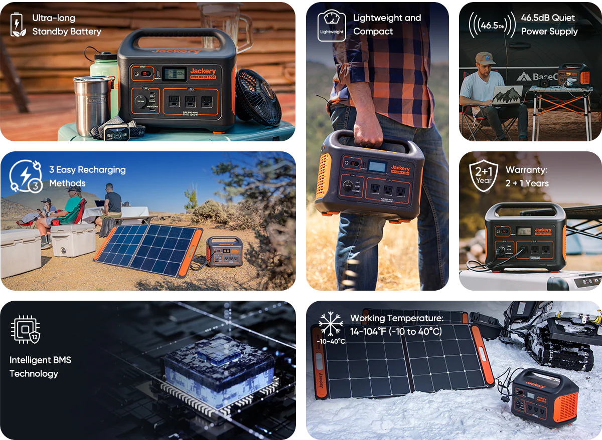 Jackery Explorer 1000 Portable Power Station 70-1000-USO001