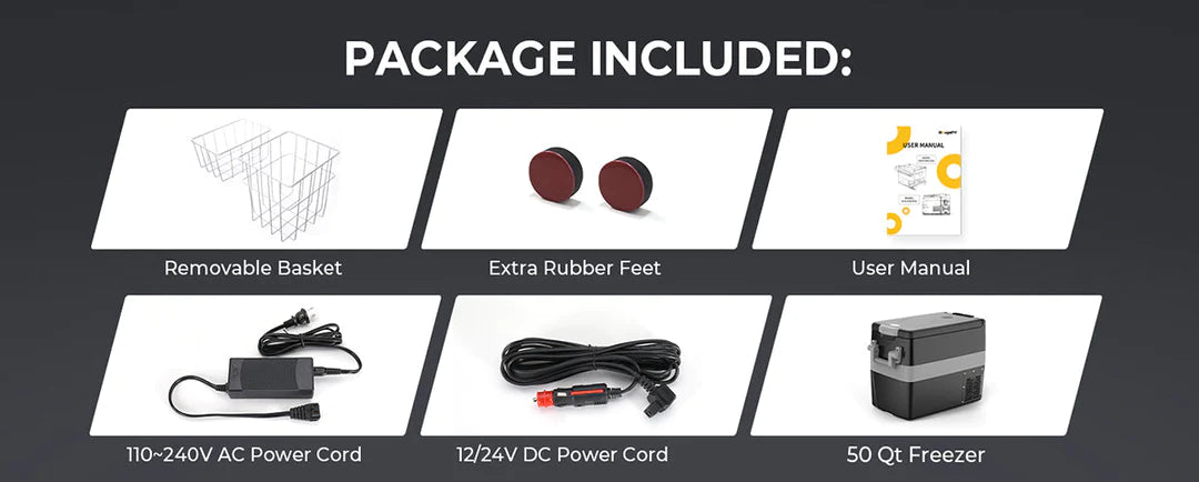 BougeRV 12V 42 Quart (40L) Portable Fridge/Freezer A3001-00701