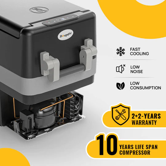 BougeRV 12V 42 Quart (40L) Portable Fridge/Freezer A3001-00701