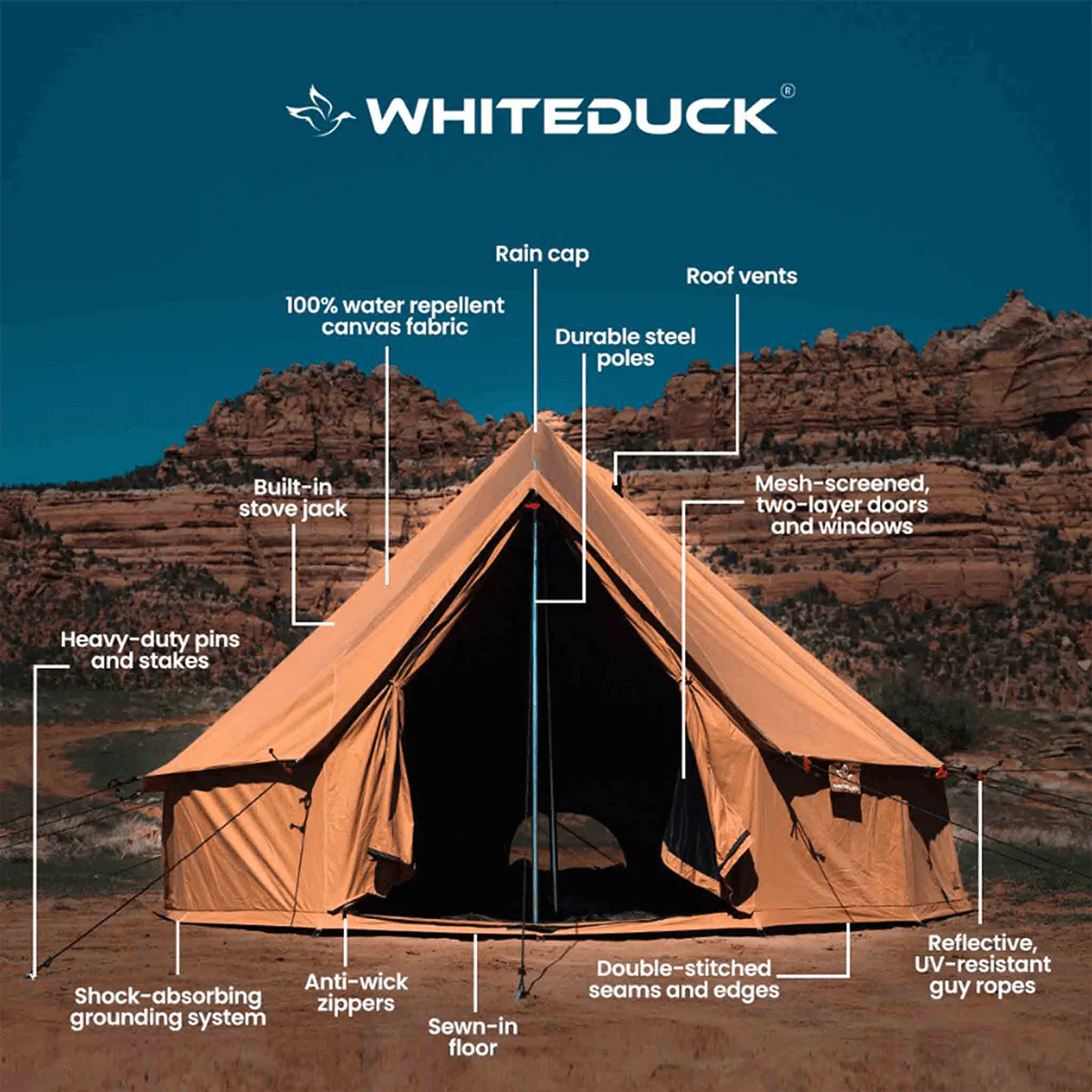 White Duck Outdoors 13' Regatta Bell Tent 810055839841