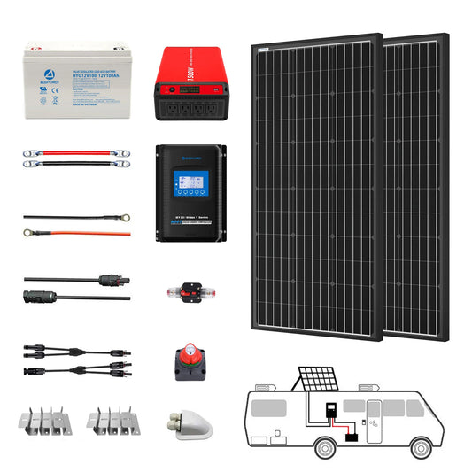 AcoPower 200W Mono RV Solar System HY-100AH1.5KW-200WMB