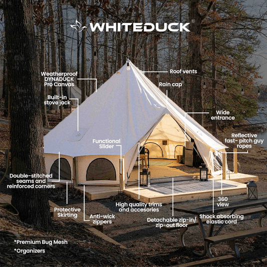 White Duck Outdoors 23' Avalon Bell Tent Water Resistant 810055833795