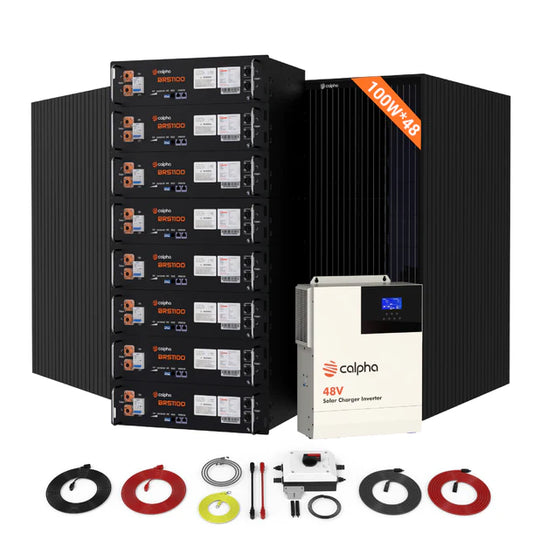 Calpha 4.8kW 40.96kWh Rigid Solar Panel Kits (5kW Inverter) CC1