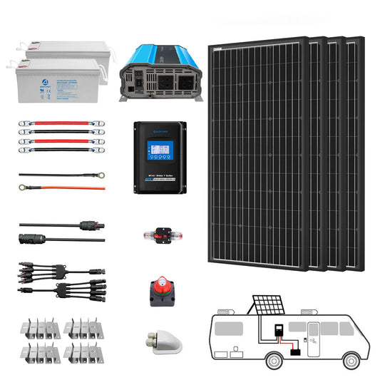 ACOPOWER 400W Mono RV Solar System HY-400AH3KW-400WMB
