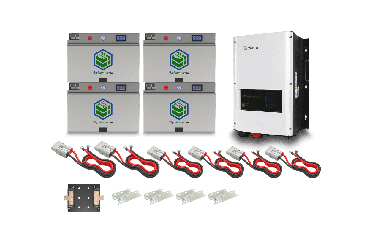 BigBattery 48V 4X FALCON ELITE INVERTER KIT – LiFePO4 – 244Ah – 12.4kWh KIT0925