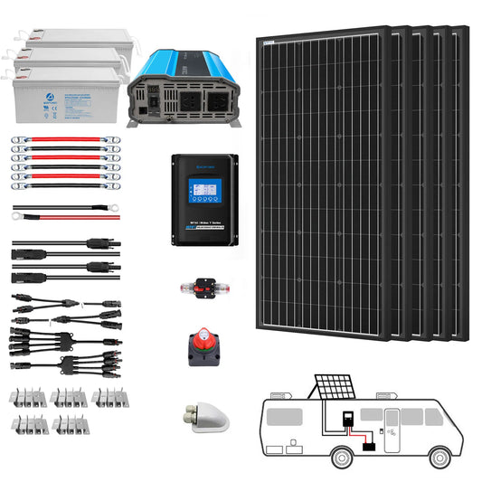 ACOPOWER 500W Mono RV Solar System HY-600AH3KW-500WMB