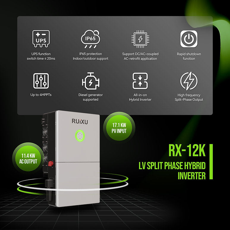 RUiXU Split Phase Hybrid Inverter | RX-12K