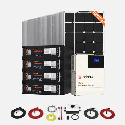 Calpha 4kW 20.48kWh Flexible Solar Panel Kits (5kW Inverter) CC13