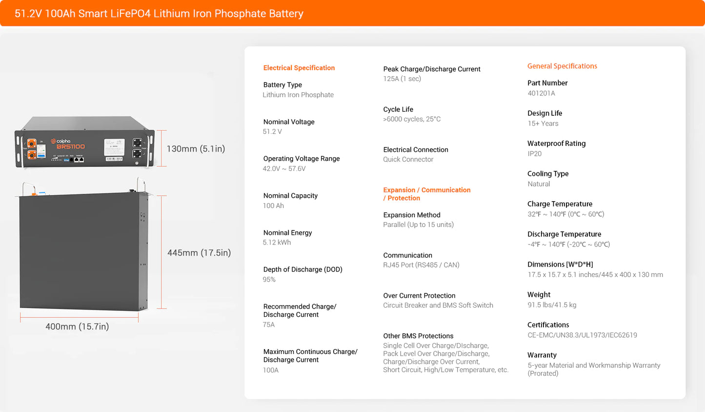 Calpha 5kW Inverter and 10.24kWh Battery CC11