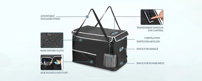 BougeRV 12V 42 Quart (40L) Portable Car Fridge Cover A3001-01804