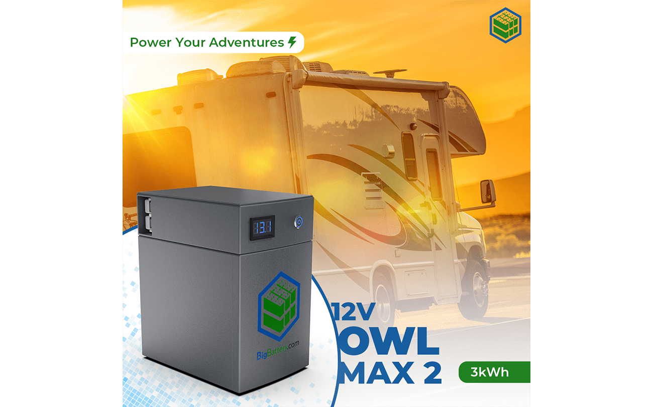 BigBattery 12V Van / RV OWL Max System – AIMS 2kW + 3kWh OWL Max Battery KIT0555