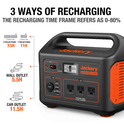 Jackery Explorer 1000 Portable Power Station 70-1000-USO001