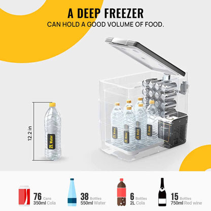 BougeRV 12V 53 Quart (50L) Portable Fridge Car Freezer A3001-00702