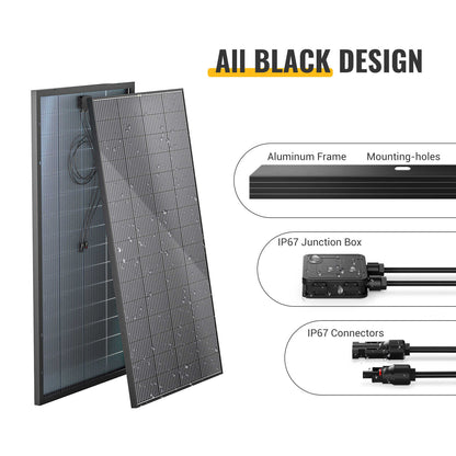 BougeRV 300W 12V 12BB Mono Solar Panel ISE239